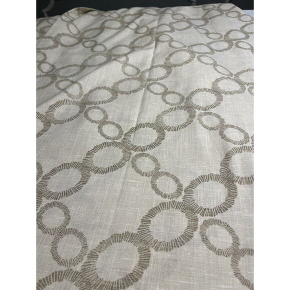 Tahari Home Other - Pair of Tahari Home Cream Geometric Panel Window Curtain Drape 50”W x 84”L